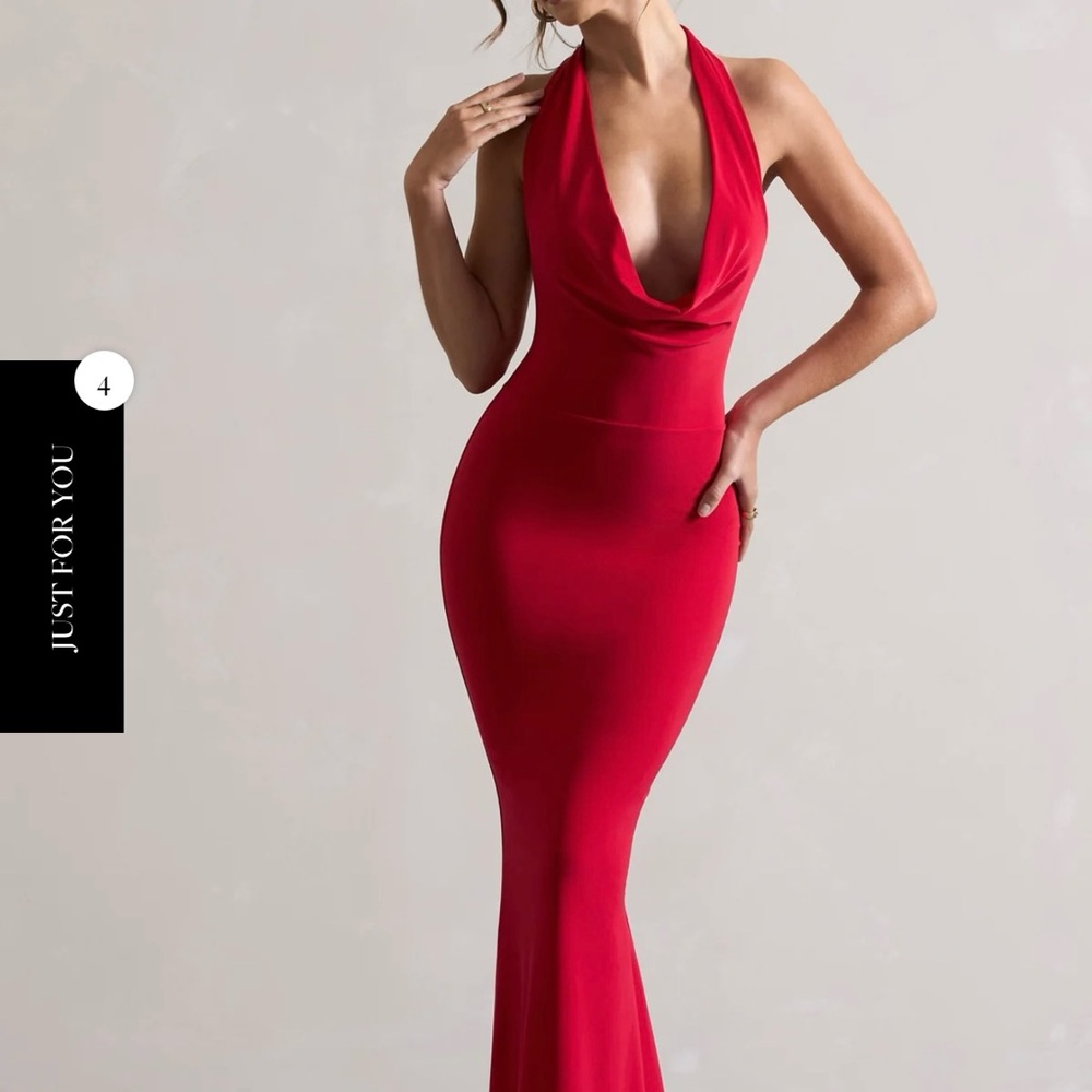 Chic Backless Red Dress - Picture 2 of 2
